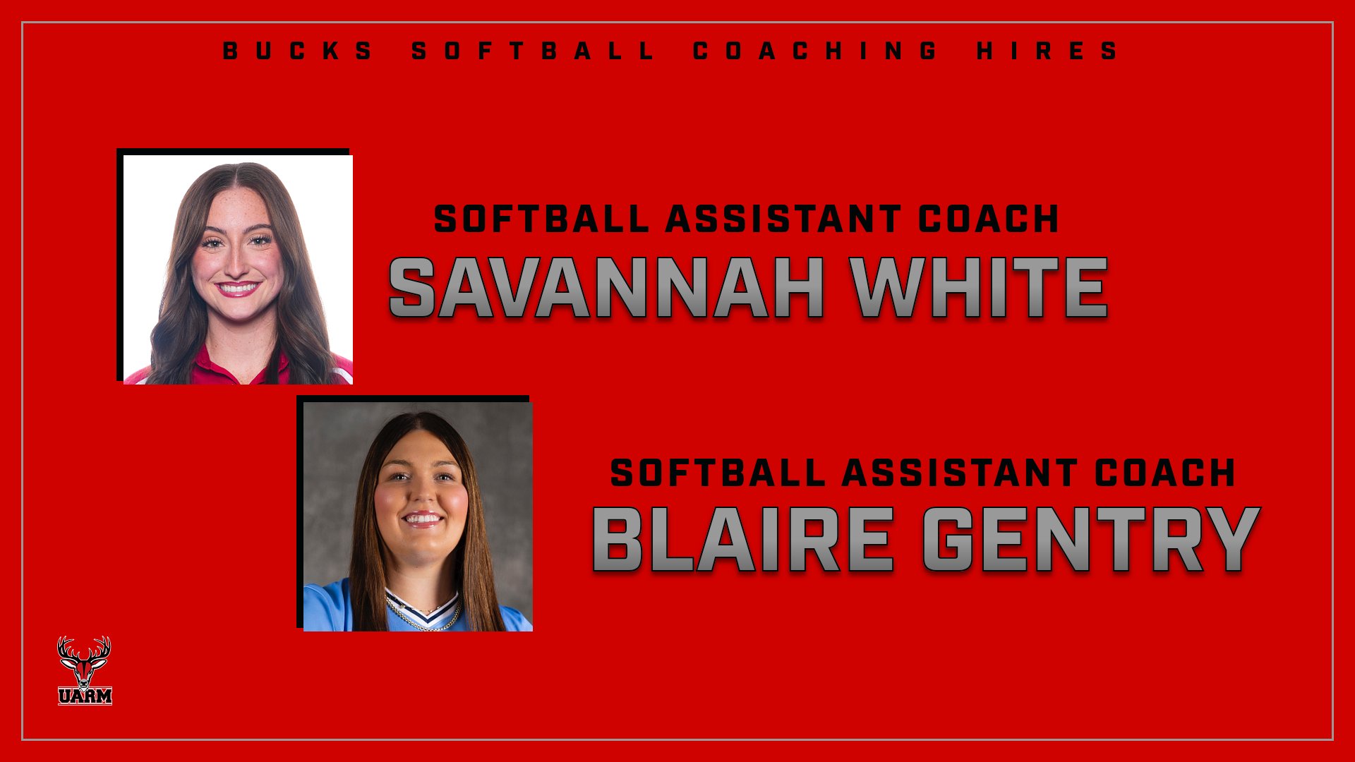White &amp; Gentry Rejoin Bucks Softball as Assistant Coaches